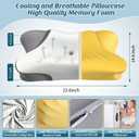 Cervical Neck Pillow for Pain Relief, Bed Pillows for Sleeping, Ergonomic Cooling Pillow, Orthopedic Contour Pillow for Side Back Stomach Sleepers,Neck Support Memory Foam Pillows with Pillow Covers
