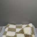 Super Soft Rug for Bedroom, 5x7 Ft Beige and White Area Rug Classic Checkered Shaggy Anti-Skid High Pile Soft Fluffy Rug Fuzzy Carpet for Living Room Bedroom Kids Room Nursery, Dorm Home Decor