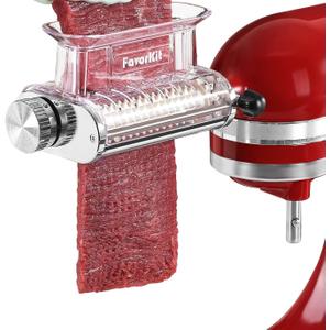 Adjustable 3 Thickness Meat Tenderizer Attachment for Kitchenaid Stand Mixers, Durable Metal Housing with Transparent Cover, Dishwasher Safe