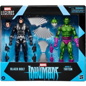 Marvel Legends Series Inhumans Black Bolt & Triton Two-Pack, 2 Fantastic Four Comics-Inspired Collectible 6-Inch Scale Action Figures