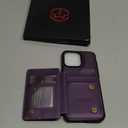 Vinich for iPhone 16 Pro Max Wallet Case with Card Holder, RFID Blocking Credit Slots Kickstand Shockproof Phone Cover Fit for iPhone 16 Pro Max 6.9" Purple