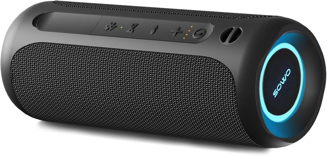 Wireless Portable Speaker,IPX7 Waterproof Bluetooth Speaker, 25W Loud Stereo Sound, Bassboom Technology, TWS Pairing, Built-in Mic, 16H Playtime with Lights for Home Outdoor - Black Wireless Portable Speaker,IPX7 Waterproof Bluetooth Speaker, 25W Loud Stereo Sound, Bassboom Technology, TWS Pairing, Built-in Mic, 16H Playtime with Lights for Home Outdoor - Black