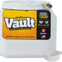Vittles Vault Traditional Pet Food Storage Container For Dog Kibbles/Bird Seed/Oatmeal/Rice/Flour/Cereal, BPA Free Plastic, Sealed Airtight For Cat Food, Up To 30 lb, Made in USA, With Scoop, Gray, 30 Pounds