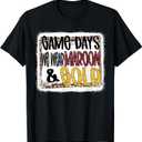 On Gameday Football We Wear Maroon and Gold School Spirit T-Shirt, S
