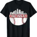 Vintage Cincinnati Ohio Skyline Apparel T-Shirt, XL