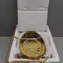 Fruit Bowl for Kitchen Counter, 3 Tier Fruit Basket, Ceramic Fruit Bowl, Tiered Fruit Basket for Countertop, Large Capacity Fruit Holder, Modern Multi Layer Fruit Display Stand for Party(Gold)