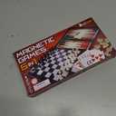 5 in 1 Magnetic Chess Checkers Dominoes Backgammon and Cards Set, Mini Travel Size Multi Board Games