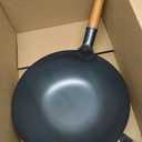 YOSUKATA 13.5" Carbon Steel Wok Pan – Pre-Seasoned Flat Bottom Pow Wok for Stir Fry, BBQ, Grill & Camping – Traditional Japanese Chinese Cookware – Compatible with Induction, Electric, Gas, Open Fire