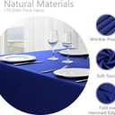Veblandy Rectangle Tablecloth Waterproof 60x84 inch Linen Textured Table Cloth Stain and Wrinkle Resistant Washable, Decorative Fabric Table Cover for Dining, Party and Camping, Royal Blue