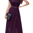 BeryLove Formal Dresses for Women 2025 Wedding Guest with Slit Cocktail Elegant Lace Long Prom Dress XL