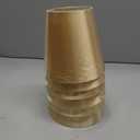 Set of 6 Small Lamp Shades, Clip on Drum Lamp Shade for E14 Bulbs, Gold Fabric Lampshade Replacement for Table Floor Wall Ceiling Chandelier Lamps, 3.7x5.6x5.1inch