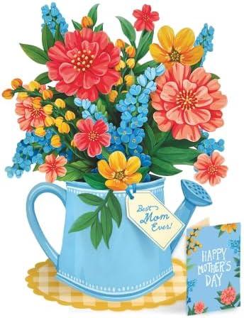 Freshcut Paper Mothers Day Sprinkle of Sunshine Pop-Up Card 12 Inch Life-Sized 3D Flower Bouquet for Mom, Unique Mothers Day Gift Idea, Greeting Card Includes Notecard and Envelope