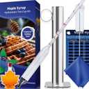 CIMALAB Maple Syrup Hydrometer Test Cup Kit, Hydrometer for Maple Syrup Making, Maple Syrup Hydrometer Kit with Baume and Brix Scale, Maple Syrup Supplies for Measuring Sugar Content in Syrup Sap