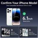 2 x SYNCWIRE Privacy Screen Protector for iPhone 14 Pro 6.1'', 2-Pack Unbreakable Anti Spy Tempered Glass Saver Black[Easy Installation Frame][10X Stronger][Bubble Free][Sensitive Touch][Anti Fingerprint]