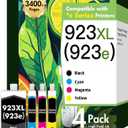 923XL 923 Ink Cartridges Combo Pack: Replacement for HP 923 923e Ink Cartridges for HP Printer OfficeJet Pro 8130e 8135e 8139e 8138e 8122e 8120 8124e 8125e 8130 8132e (4 Pack B/C/M/Y)