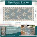 Front Door Mat Indoor Entrance - 2x4.3 Ft Floral Washable Layered Doormat Outdoor Entrance Porch Rug Non-Slip Blue Retro Farmhouse Runner Rug for Kitchen Bedroom Laundry Room Porch Decor