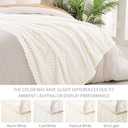 Exclusivo Mezcla Fleece Throw Blanket for Couch, Extra Large Fuzzy Ivory Bed Blankets, Soft Cozy Plush Sofa Throws for All Seasons, 50x70 Inches