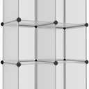 HOMIDEC 6-Cube Light Grey Cube Storage Organizer, Modular Storage Shelf with Hammer, Bin Cabinet Closet Bookshelf for Living Room, Bedroom, Office, Each Cube Size 11.8 x 11.8 inch