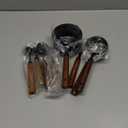 8PCS Measuring Cups and Spoons Set, DV Stainless Steel Measuring Cups with Ergonomic Wooden Handle for Cooking & Baking