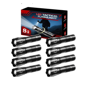 8  Pack Small Flashlight Powerful, 5 Modes Bright LED Flashlights High Lumens, Mini Flashlights for Home, Flash light for Emergency, Adjustable Pocket Tactical Flashlight Camping, Outdoor Torch Lights