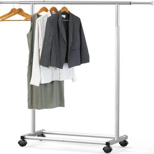 Simple Houseware Standard Rod Garment Rack, Silver