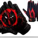 Football Gloves Receiver Ninja Stealth - Battle College Lineman Joker Ninja Stealth Football Gloves Elite Tacky Grip Palms Youth Kids Men Boys