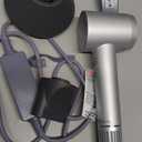 Cosy Companions High-Speed Ionic Hair Dryer, 150000 RPM Brushless Motor for 2-5Min Fast Drying, Low Noise Blow Dryer Reduces Frizz & Heat Damage, Lightweight Hair Dryer with Diffuser & Nozzle, Silvery