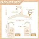 20 PCS Wooden Baby Clothes Hangers with 7 PCS Baby Closet Dividers, Cute Toddler Infant Children Kids Clothes Hangers for Kids Coats, Pants and Jackets