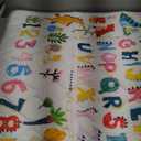 Baby Play Mat - Thicken 50x50 Inch Soft Foam Crawling Mat for Playpen & Floor, Non-Slip Waterproof Playmats for Infants & Toddlers, Portable Foldable & Machine Washable, Dinosaur & Letters