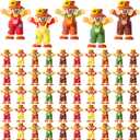 50 Pcs Fall Scarecrows Mini Figurines Thanksgiving Rubber Scarecrow Figurines Tiny Autumn Statue for Hide and Seek Thanksgiving Gifts Garden Indoor Fall Party Decoration