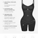 FeelinGirl Shapewear Tummy Control Seamless Bodysuit Hip Enhancer Body Shaper for Women (Black, Small)