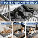 Dog Bed Mat, Soft Foam Kennel Pad Washable Pet Dog Crate Pad with Anti-Slip Bottom for Small/Medium Dogs, Black 31"x20"