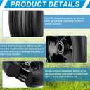 Cenipar 4.80/4.00-8" Flat Free Tire and Wheel 14.5" Solid Flat-Free Tire Replacement with 5/8" or 3/4" Axle Borehole,3-7" Adjustable Centered Hub for Wheelbarrow Hand Truck Garden Trailer and Trolley