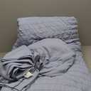 Love's cabin Seersucker Light Blue 7 Pieces Comforter Set Full, All Season Bedding Set, Full Bed in a Bag with Comforter, Flat Sheet, Fitted Sheet, Pillowcase and Pillow Sham (Full (82"X86"))