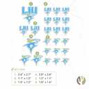 Desert Cactus Long Island University Sticker LIU Sharks Sticker Vinyl Decals Laptop Water Bottle Car Scrapbook Sheet T1 (Type 1-1)
