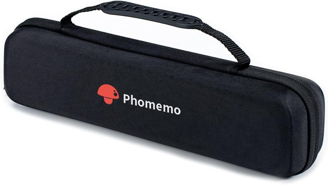 Phomemo Case, Compatible with M08F/D810/P831/TP81 Letter & A4 Portable Printer, for Itari A886, TATTMUSE A887 Mobile Travel Printer Storage Holder Paper & USB Cable(Box Only) (Black)