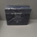 100% Natural Cotton Sheets Queen Size Bed Set | 500 TC Single-Ply Sateen Weave | Soft, Breathable, Hypoallergenic Solid 4-Piece Bedding with Deep Pocket Fitted, Flat, Pillowcase |Navy Blue