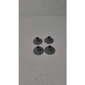 4 PCS Replacement Feet Caps for Bedside Commode Seat, 1-1/8" I.D Rubber Feet Pads Universal Fit Shower Chair, Bath Bench Legs, Toilet Seat Leg Tips Large Suction Cup Feet for Commode Chair