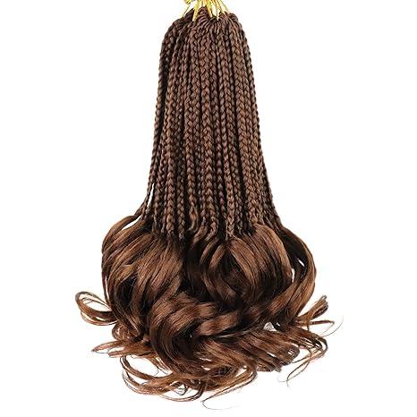 7 Pack of 10 Inch Black and Brown Crochet Hair