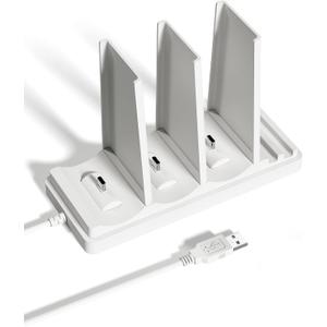 EZVALO 3-Port USB-C Charging Station for Cabinet Light, Multi-Light Storage & Charging Base, Designed for Strip Lights Under 9.5 inches (Power Supply and Adapter are not Included)