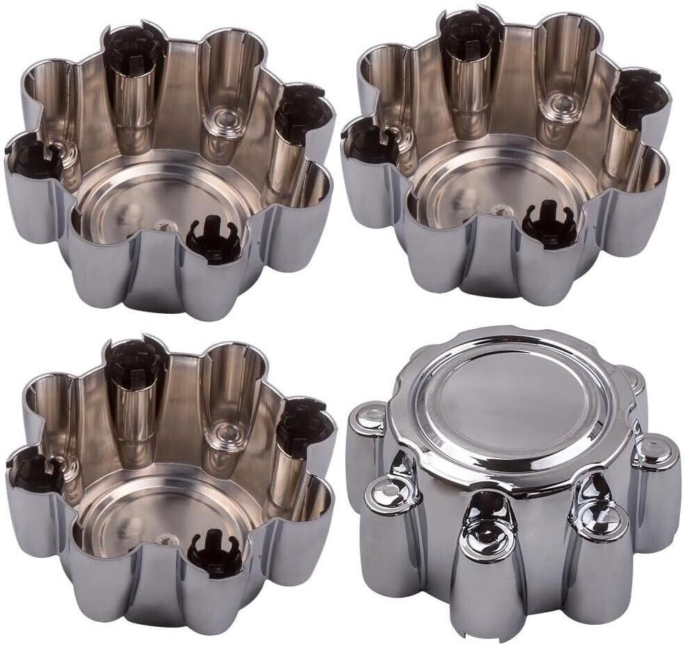 4pcs Wheel Hub Center Cap Super Duty Front Left Rear Right for Ford for Excursion 2000-2005 for F250 1999-2005 & SuperDuty 1999-2005 for F350 1999-2005 & SuperDuty 1999-2005