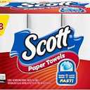 Scott 36371 Choose-A-Sheet Mega Roll Paper Towels, 1-Ply, White, 102 per Roll (Case of 28 Rolls) 2 pack
