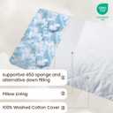 ZonLi Body Pillows for Adults, Quilted Long Pillow for Bed, Body Pillow with Removable Cotton Cover and Adjustable Memory Foam Filling, Full Firm Body Pillow for Side Sleeper, 20"x54" (Linen White)