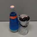 Lava Lamp White Blue and Silver 14.5"