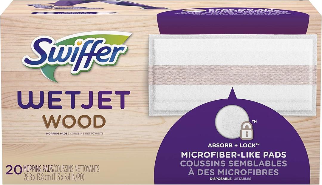 Swiffer Wetjet Wood Mopping Pad Refill, 20 Count