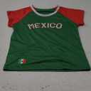 No Brand Vintage Graphic Baby Tees for Women Brazil Shirt Y2k Tops Mexico Crop Top Jersey 2000s Summer Going Out Tops M