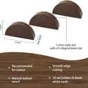 UNIQOOO 10 Set 2" Arch Walnut Wood Stand with Cards |1.2mm Slot, for Name Cards, Solid Wood Place Card Holder, Photo Display Stand | for Event Decor, Retail Shop, Cafe Restaurant Menu, Business Card, Name Tag