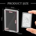 Batiyeer 100 Pcs 1 oz Silver Bar Case Holder Clear Acrylic Bar Capsule Storage Container for 1 Ounce Holder with Plastic Storage Box for Collectors Investors