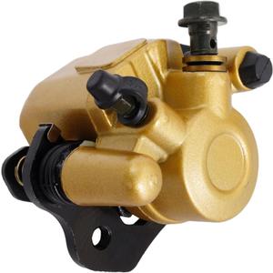 RUTU Brake Caliper for Chinese ATV Quad Golden Go Kart Brake Caliper Compatible with 110cc 125cc 150cc 200cc 250cc 196cc 6.5HP kt196 Taotao Four Wheeler Coolster Kazuma (Left exhaust screw)