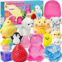 15pcs Taba Squishy Toys Kit, Squishy Fidget Toys for Kids & Adults, Kawaii Squishies Stress Relief Squeeze Toys Classroom Party Favors for Kids 4-8 8-12, Sensory Fidget Birthday Gifts for Boys & Girls